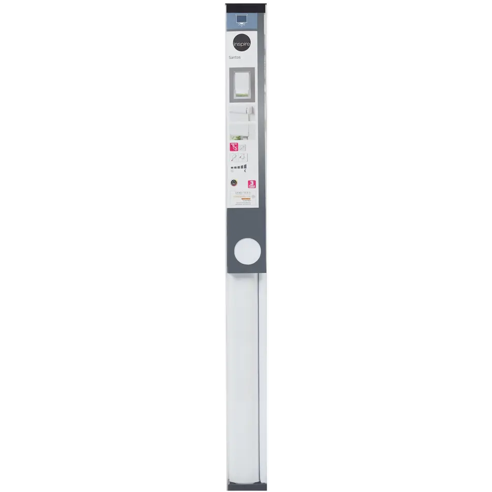 Штора рулонная блэкаут Inspire Santos 60x160 см белая White 0 82668306 STLM-2200819 - Вид №5