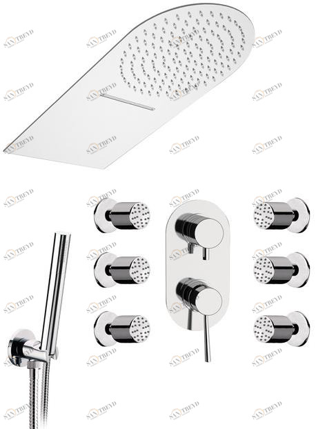 Remer Rubinetterie Смеситель для душа из нержавеющей стали с лейкой Minimal N 94 s02 ufmca