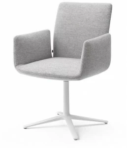 COR Кожаное кресло с 4 спицами и подлокотниками Jalis