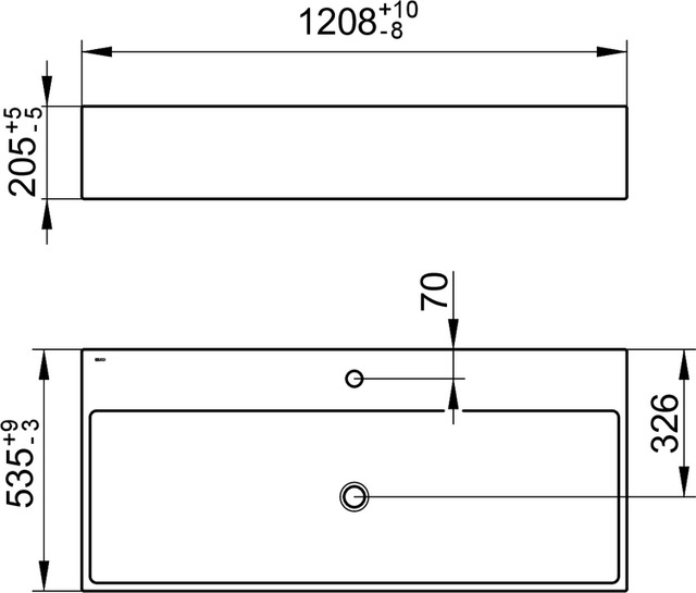 39082311201 Керамический умывальник KEUCO Edition 90 - Вид №2