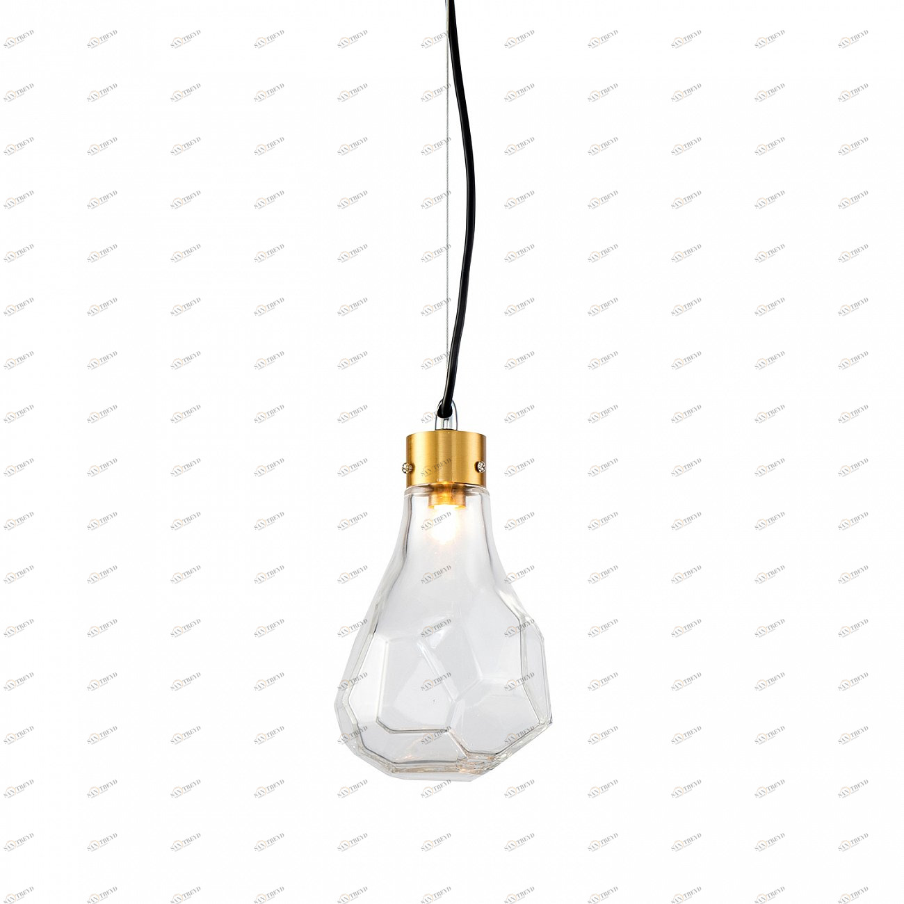 Светильник подвесной 20х13 см прозрачный Delight Collection KR1197P-1 brass/clear DELIGHT COLLECTION ДИЗАЙНЕРСКИЕ 00-3882356 Золото;прозрачный 
