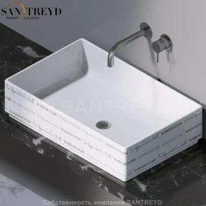 L620420 Накладная раковина на столешницу  прямоугольная A. e T. Italia Fly