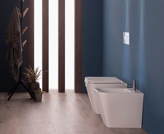 St004/002/001-ss002 Приставной унитаз напольный Белый Ceramica Globo STONE Италия - Вид №4