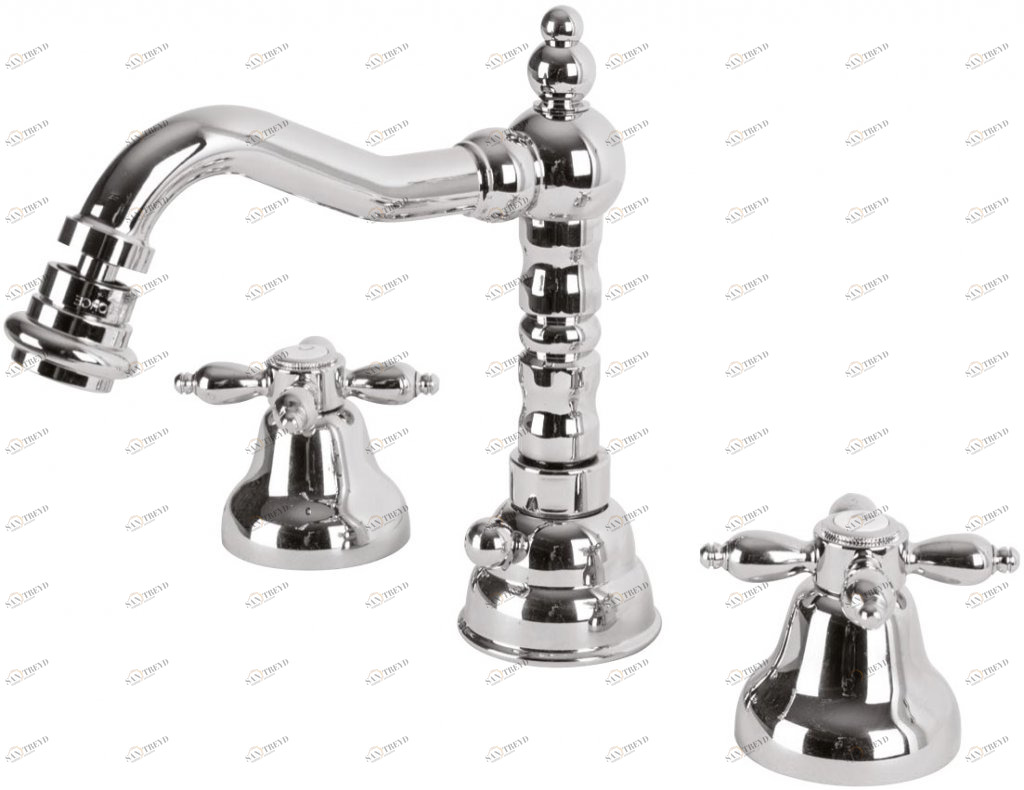 Смеситель на биде на три отверстия с донным клапаном CEZARES NOSTALGIA-BBS2-01