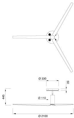 Ceadesign Потолочный вентилятор Ariachiara Arc 03 - Вид №2