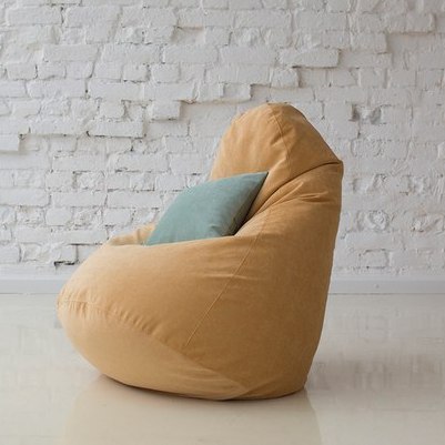 Кресло-мешок "Дели" желтое Velvet Lux 30 МАСТЕРСКАЯ КРЕСЛО  335285 Желтый Santreyd  - Вид №7