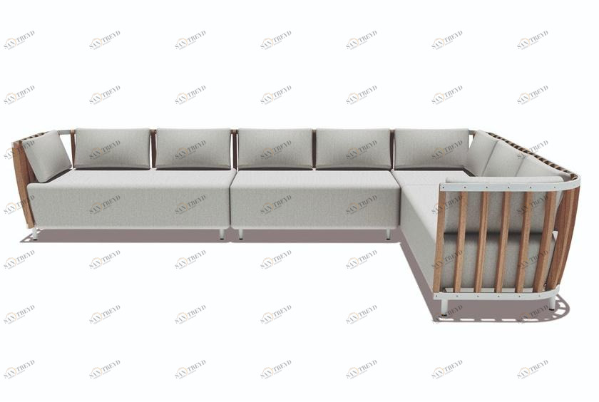 Ethimo Модульный садовый диван из тикового дерева Swing sun-id-1498705