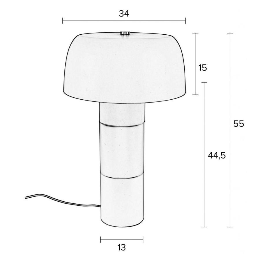 Лампа настольная Muras Tricolore, голубая White Label Living 5200073 - Вид №8