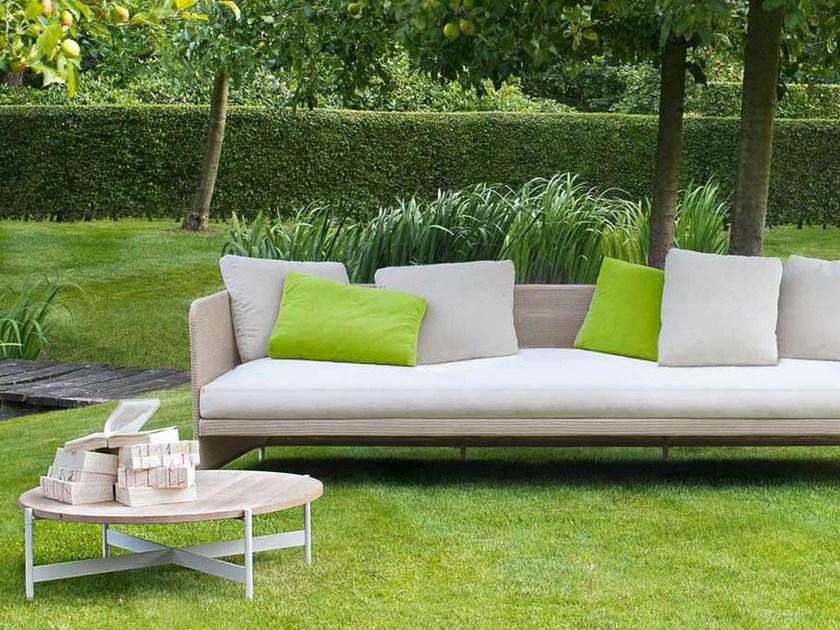 Paola Lenti Низкий круглый журнальный столик из натурального камня Heron sun-id-1399599 - Вид №1