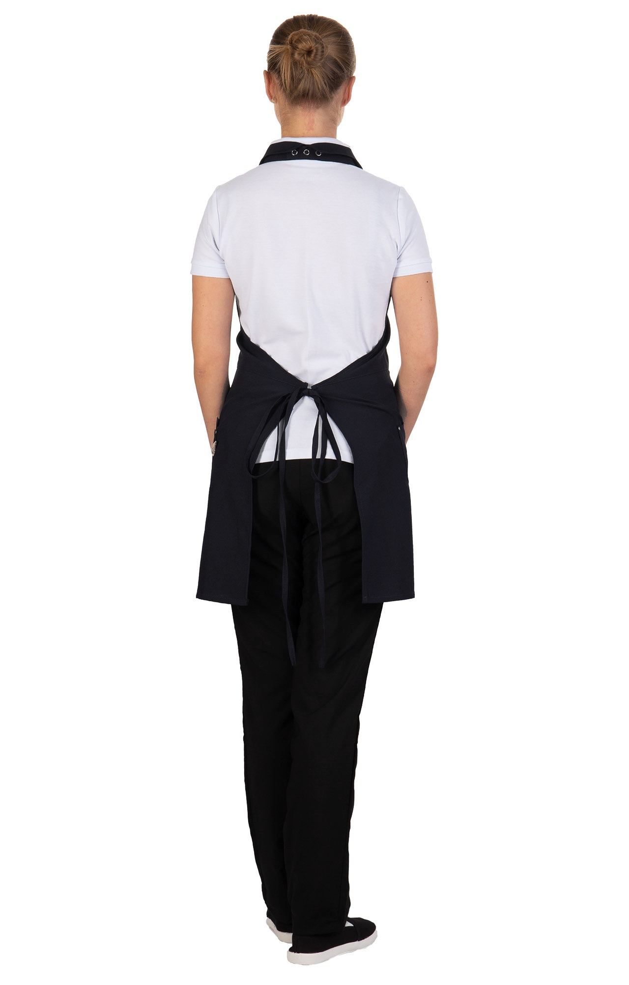 60720 Фартук с воротничком black (черный) DAKOTA  Одежда для горничных и уборщиц  размер  - Вид №4