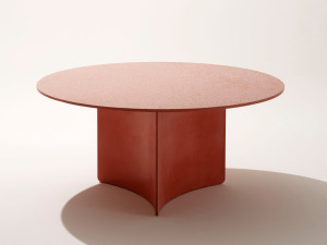 Бетонный круглый садовый стол