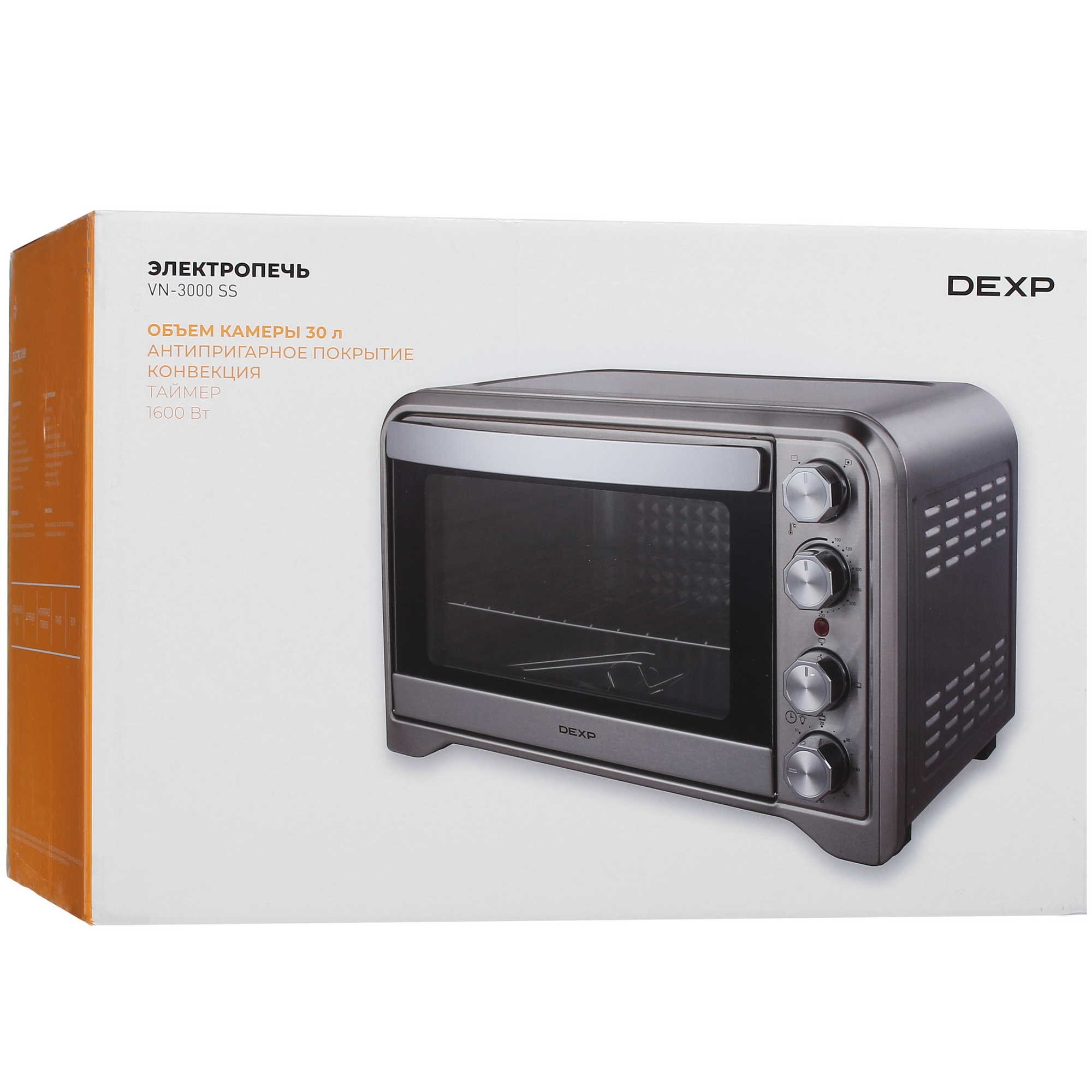 5417197 Мини-печь DEXP VN-3000 SS серебристый STDN-0003839 - Вид №9