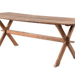 SOR27397 Oak Trestle основной консольный стол ijlbrown  - Вид №6