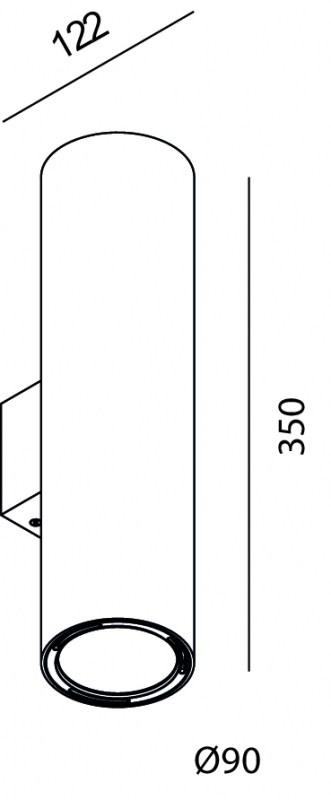 Lucifero's Настенный светильник светодиодный алюминиевый с диммером I-pipedi sun-id-1500657 - Вид №5