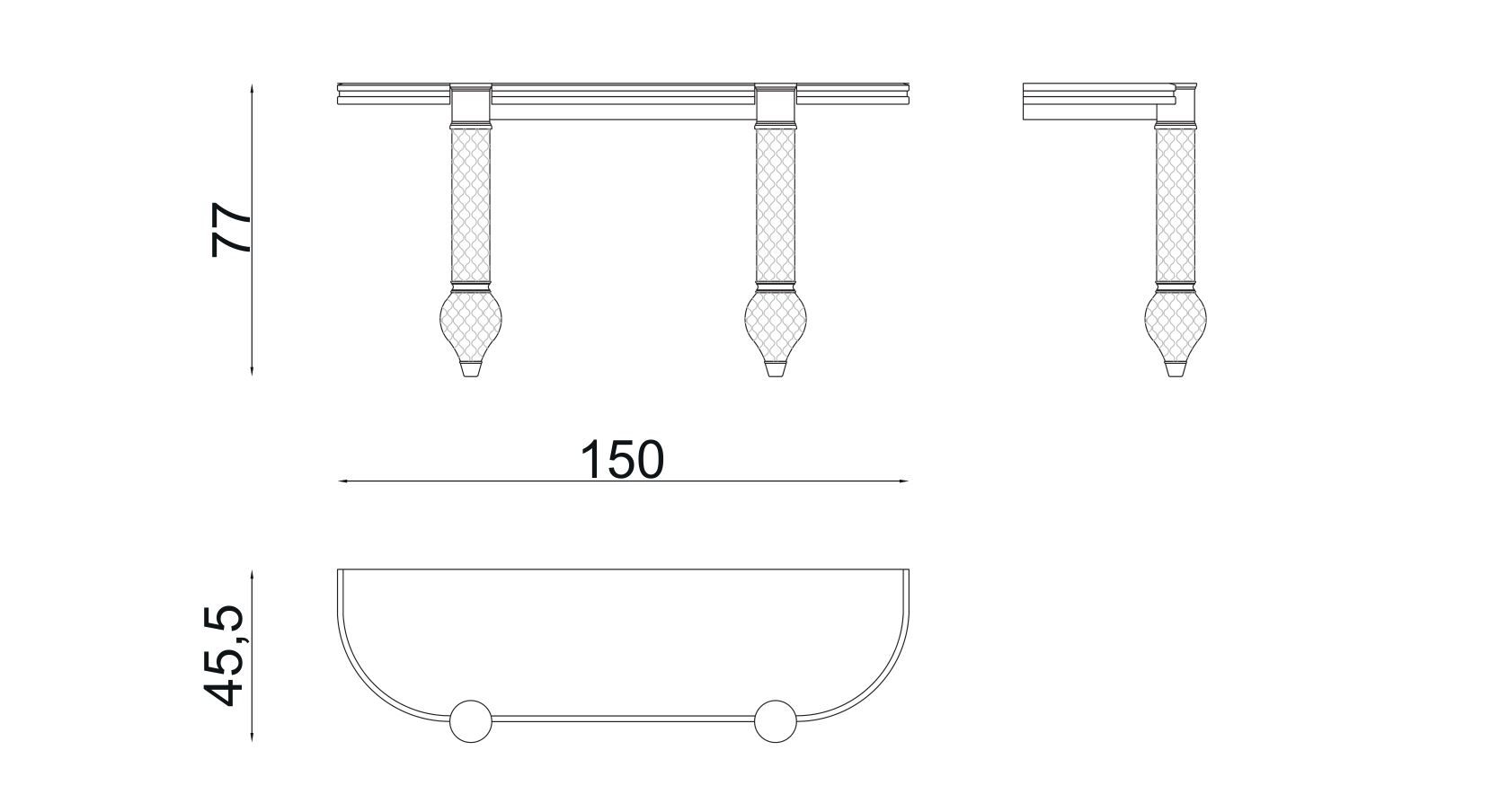 Консоль Zebrano Velovis ARCH-00117893 - Вид №2