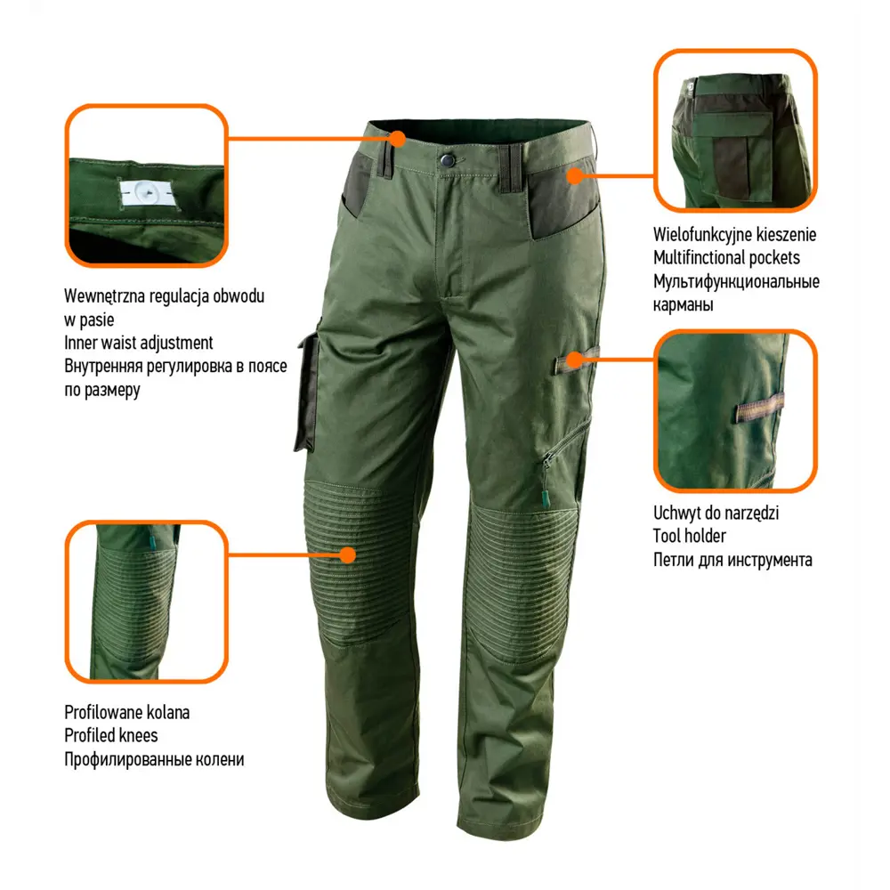 Брюки рабочие Neo 81-222-XL цвет оливковый размер XL 82776435 STLM-2175495 Neò Camo - Вид №6
