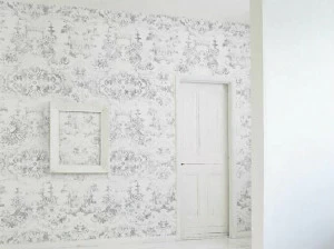 Mineheart Виниловые обои с цветочными мотивами Almost white Wal/070