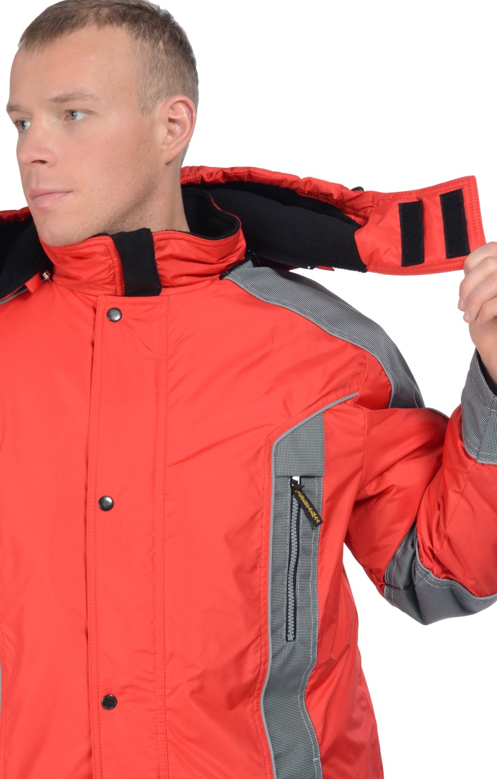 63119 Куртка "Ультра" зимняя красная  Зимняя спецодежда  размер 56-58/170-176  - Вид №12