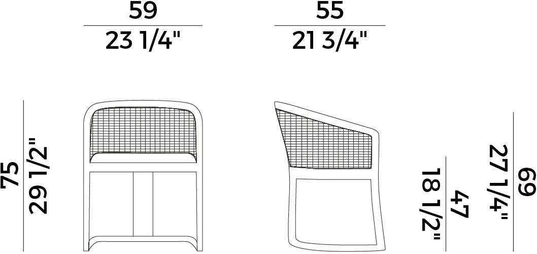 Potocco Кресло из ясеня Grace 834/pmc - Вид №4