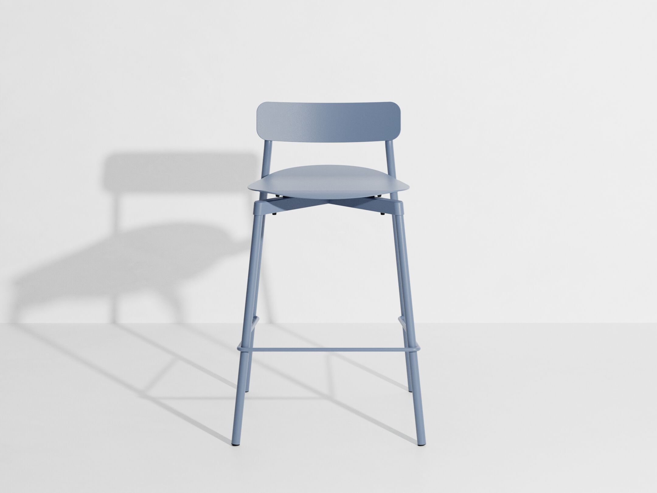 Высокий штабелируемый алюминиевый стул с порошковым покрытием с подставкой для ног Petite Friture Fromme ARCH-00091817 - Вид №13