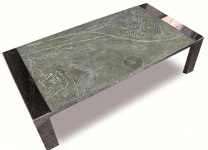 ICI ET LÀ Прямоугольный журнальный столик из нержавеющей стали Paisajes de la memoria