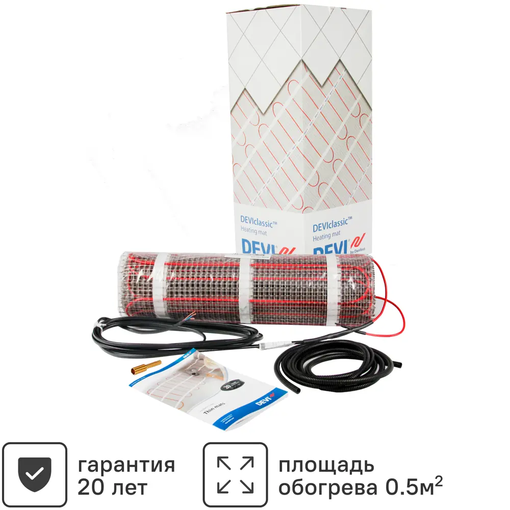 Нагревательный мат для теплого пола Devi 0.5 м2 75 Вт 14323361 STLM-2092809 
