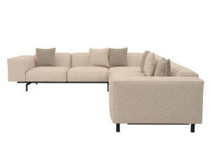 Съемный угловой диван из ткани