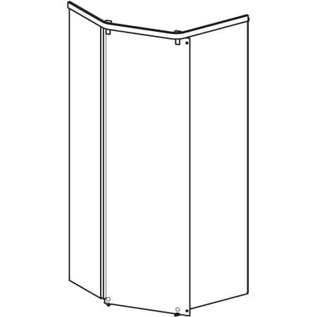 558.203.00.1 Пятиугольный передний элемент Porsgrund Showerama 10-5 Geberit  - Вид №1