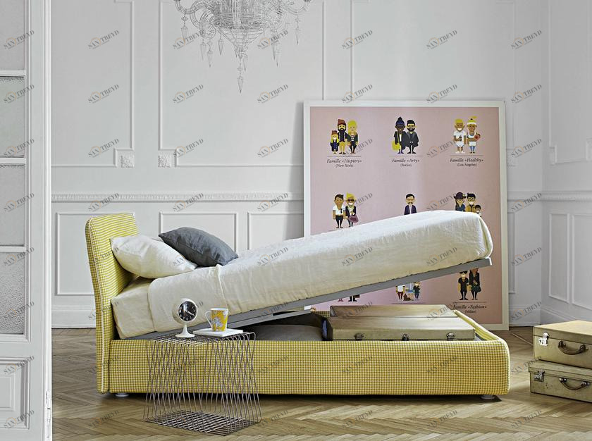 Bonaldo Односпальная кровать-контейнер с мягким изголовьем sun-id-1365910