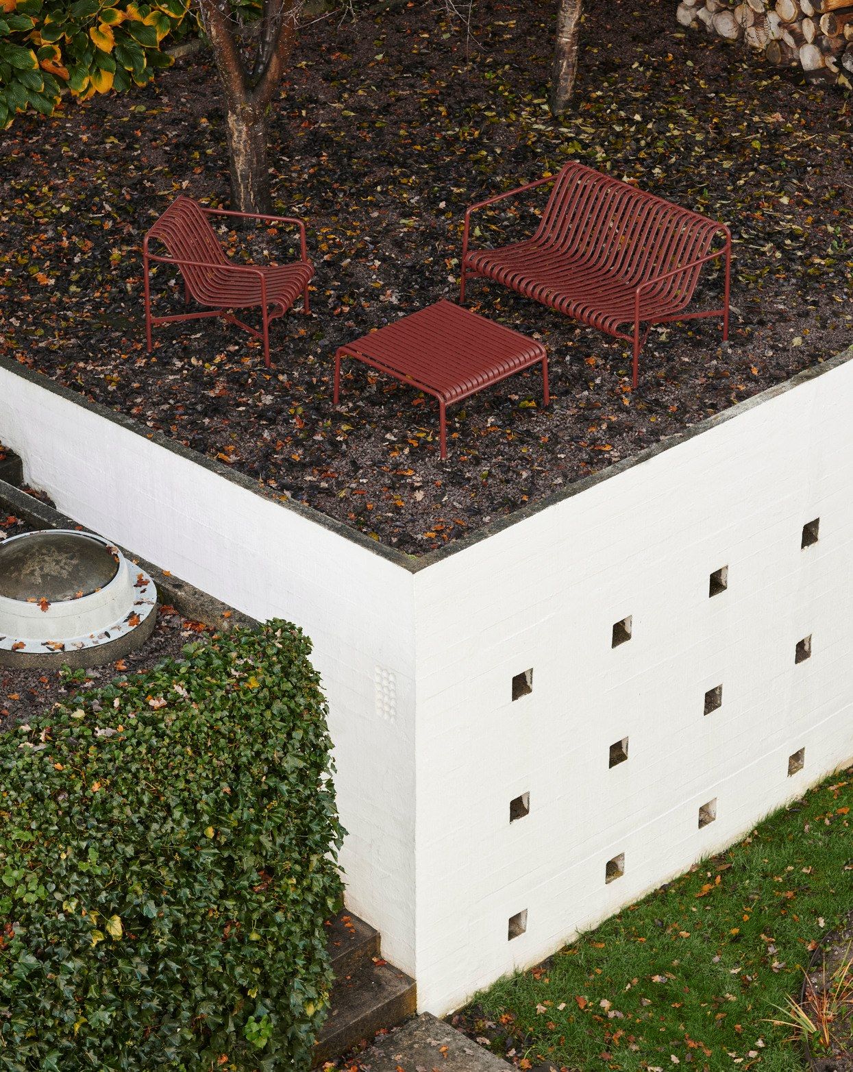 Квадратный низкий журнальный столик из стали с порошковым покрытием Hay Палисад ARCH-00028257 - Вид №6