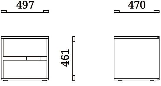 Febal Casa Прикроватная тумбочка из меламина с ящиками sun-id-1453099 - Вид №2