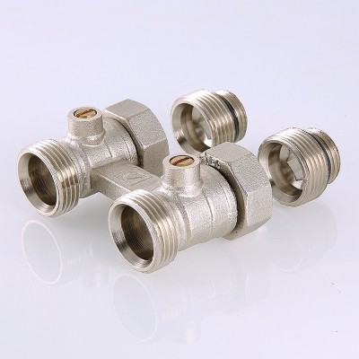 VT.345K.N.E04 Узел для нижнего подключения радиатора (комплект) Valtec 1/2" х 3/4, "евроконус"  - Вид №7