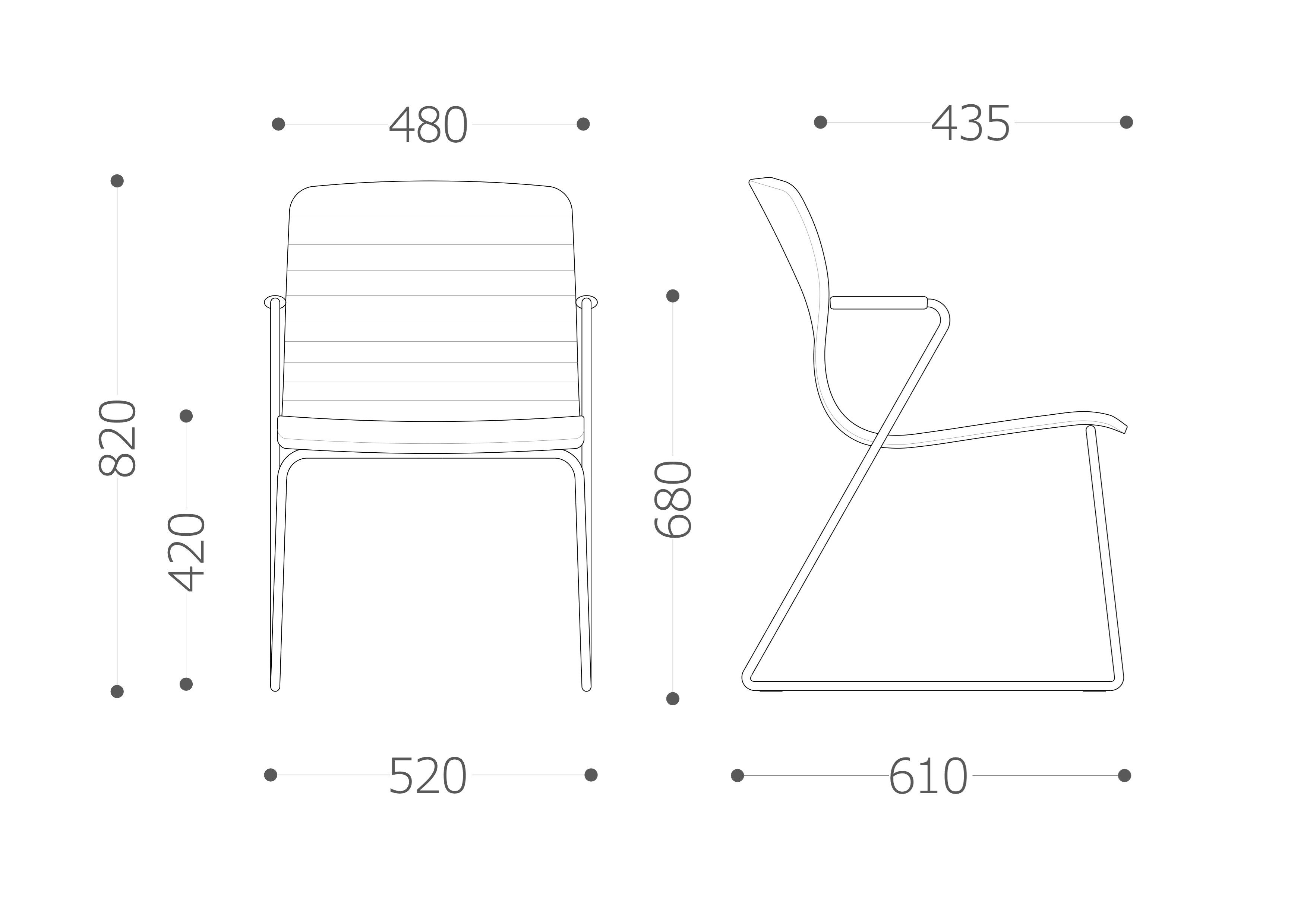 Тканевый стул с подлокотниками VAGHI Union Guest ARCH-00030699 - Вид №5
