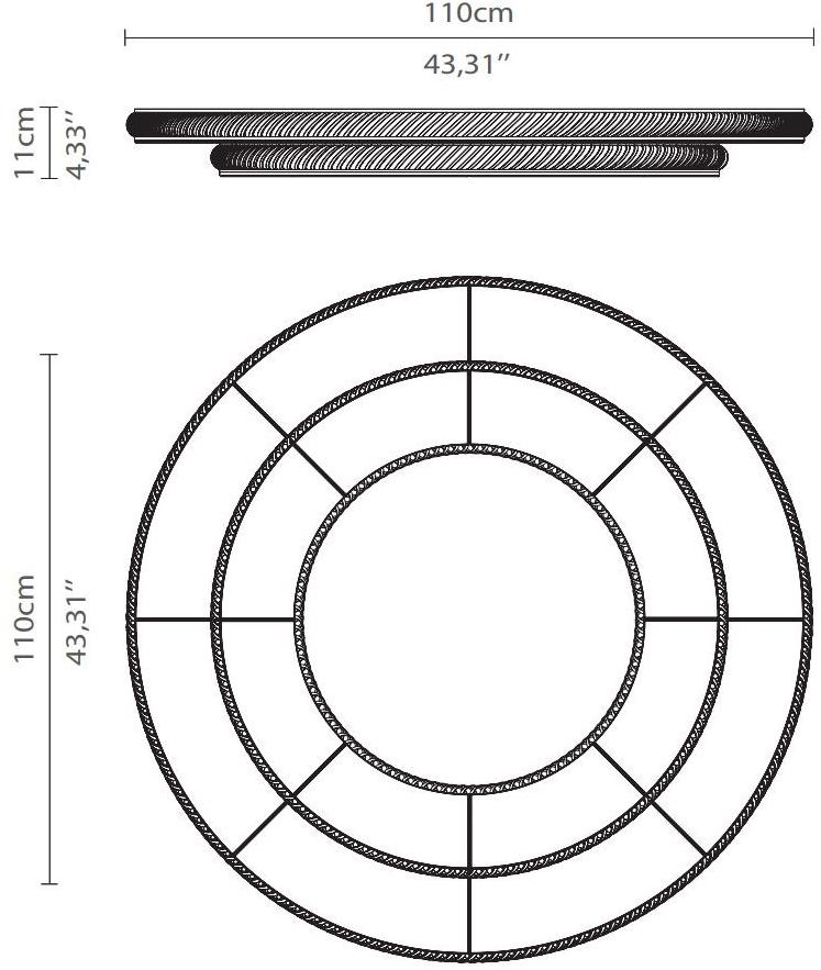 LUXXU Круглое настенное зеркало sun-id-1438455 - Вид №2
