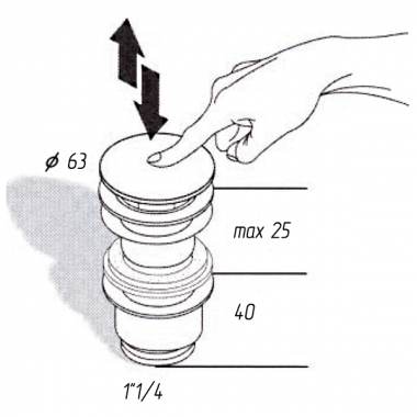 Донный клапан MIGLIORE без перелива ML.RIC-10.120.BR - бронза, клик-клак  - Вид №1