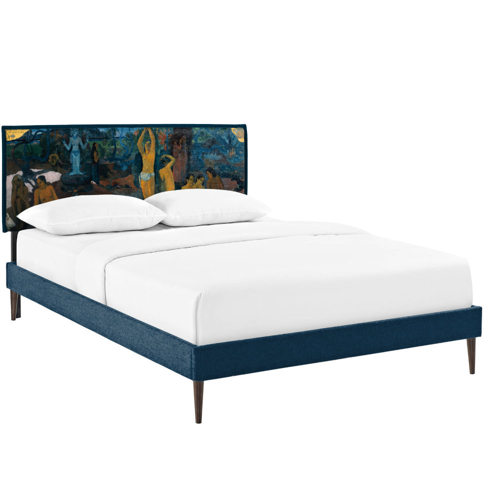 Кровать полутораспальная 140х190 синяя Orleans ICON DESIGNE ДИЗАЙНЕРСКИЕ 096842 Разноцветный;синий  - Вид №1