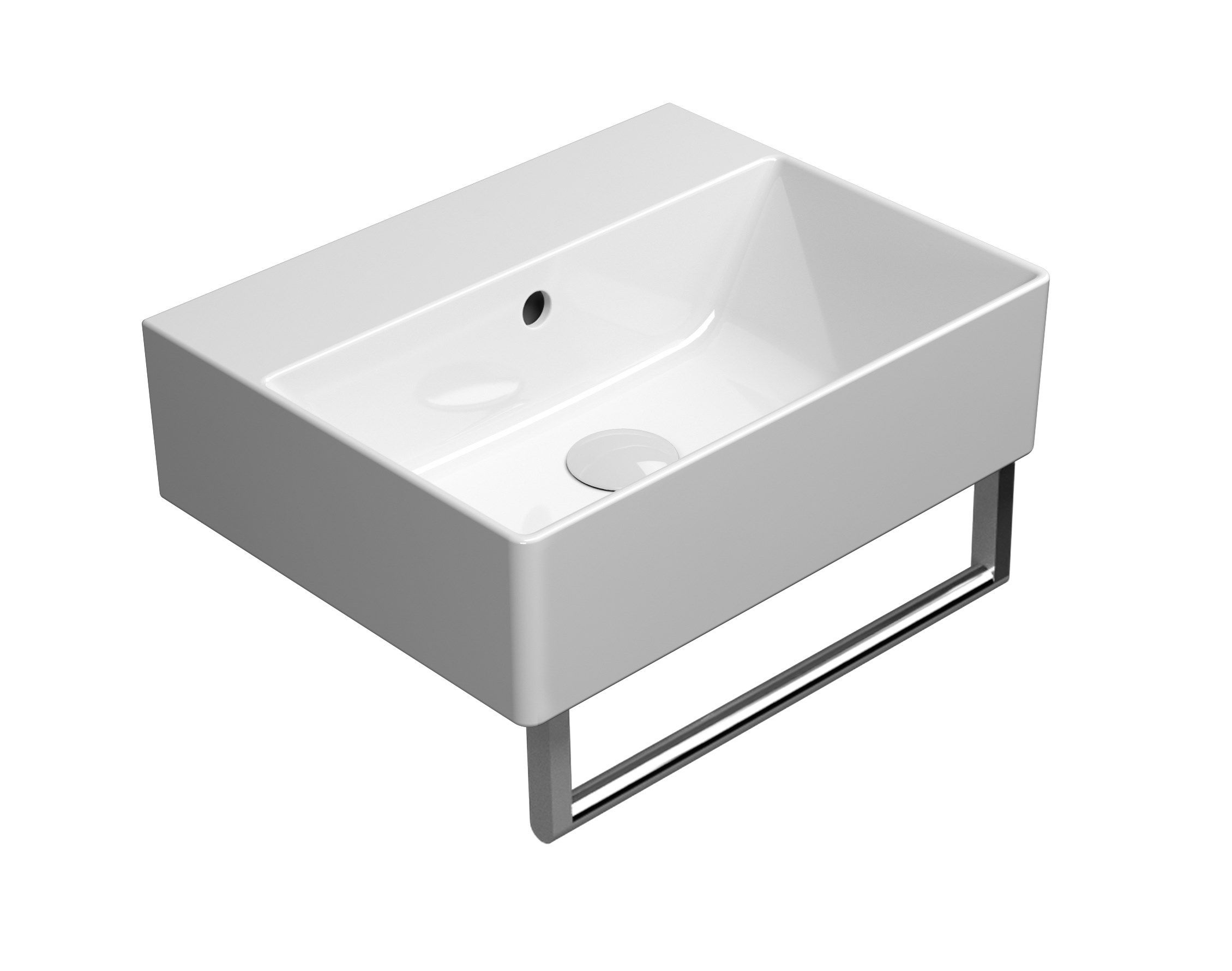 Керамическая прямоугольная раковина с держателем для полотенец GSI ceramica Color Elements ARCH-00068051 - Вид №5