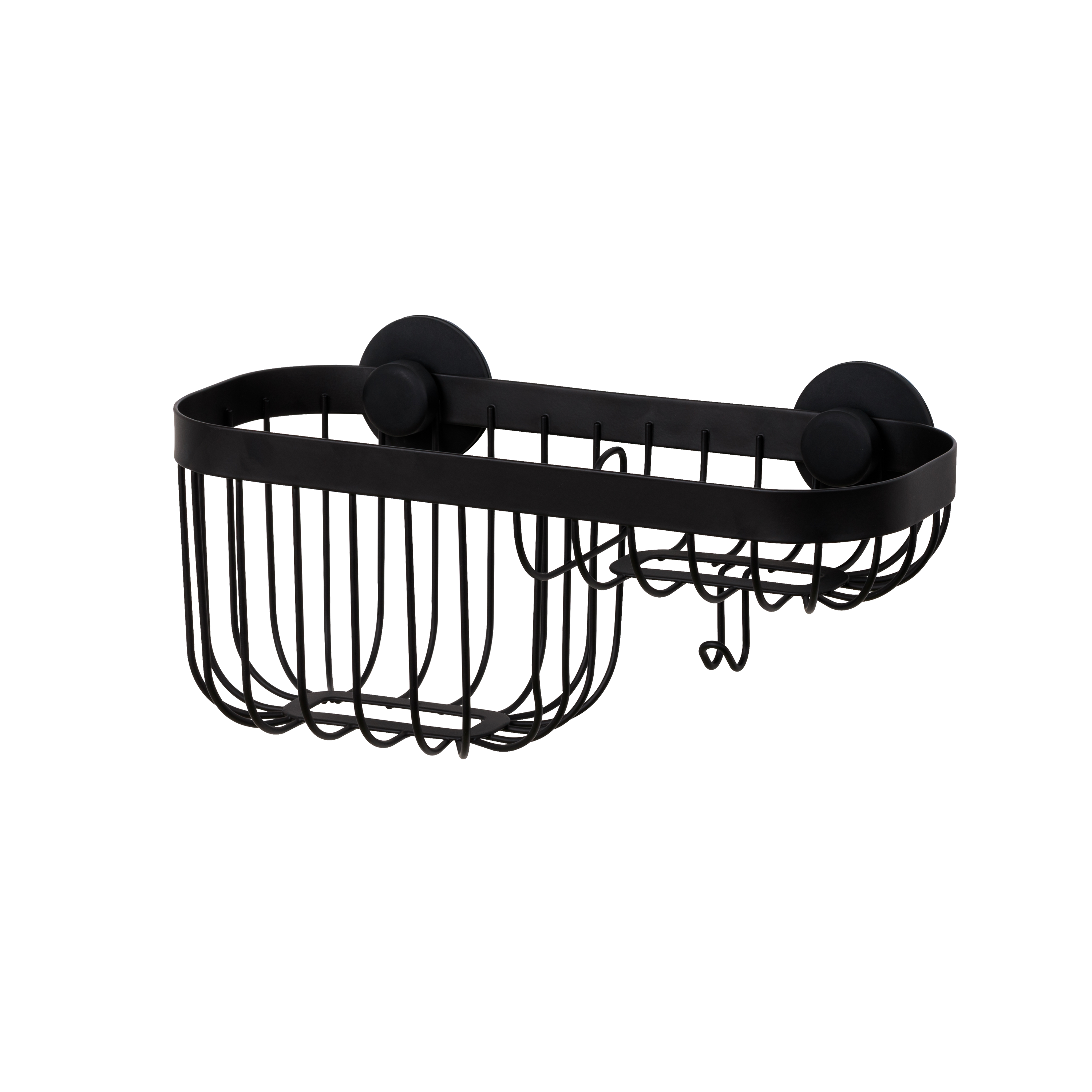82667508 Полка с мыльницей на присосках цвет чёрный Neo STLM-0033377 SENSEA 