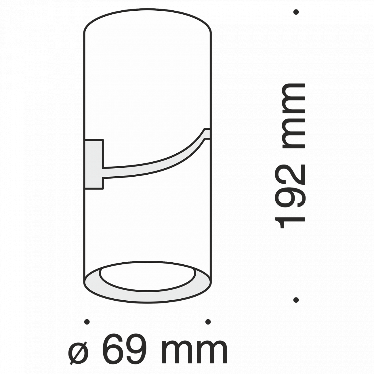 Спот потолочный светодиодный поворотный с алюминиевым плафоном 19 см черный Tube C019CW-01B4K TECHNICAL CEILING & WALL 00-3956978 Черный  - Вид №5