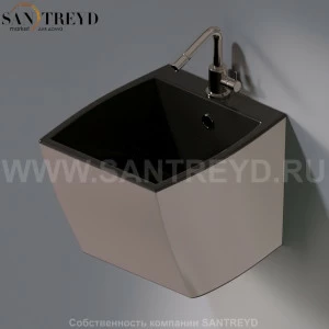 L253.253 Подвесная раковина настенная овальная A. e T. Italia SQUARE черная