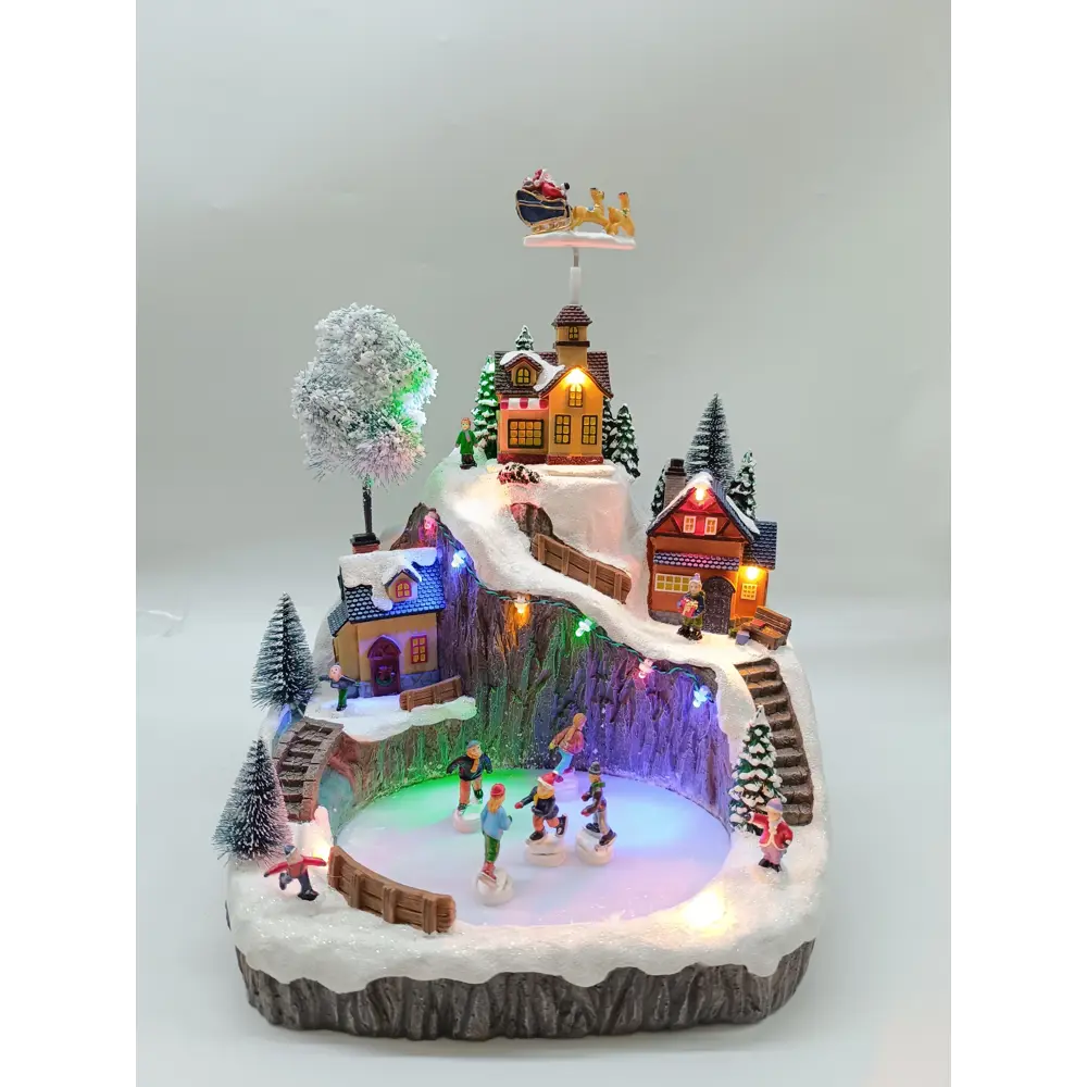 87547209 Композиция новогодняя светодиодная Каток в скалах 27x22x29 см STLM-0949518 Santreyd  - Вид №8