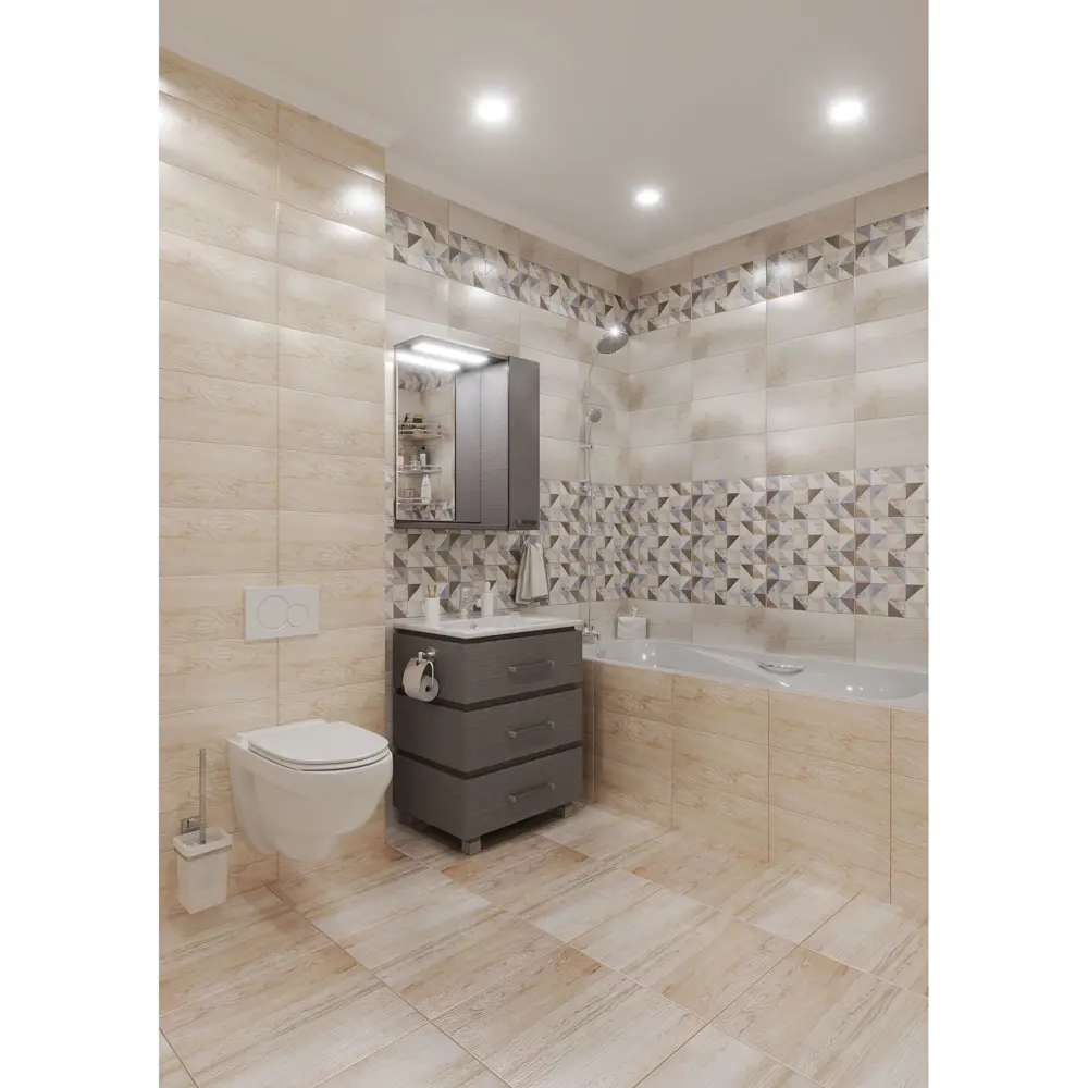 Тумба под раковину напольная Sanflor «Торонто» 60 см цвет серый STLM-2065403 - Вид №5