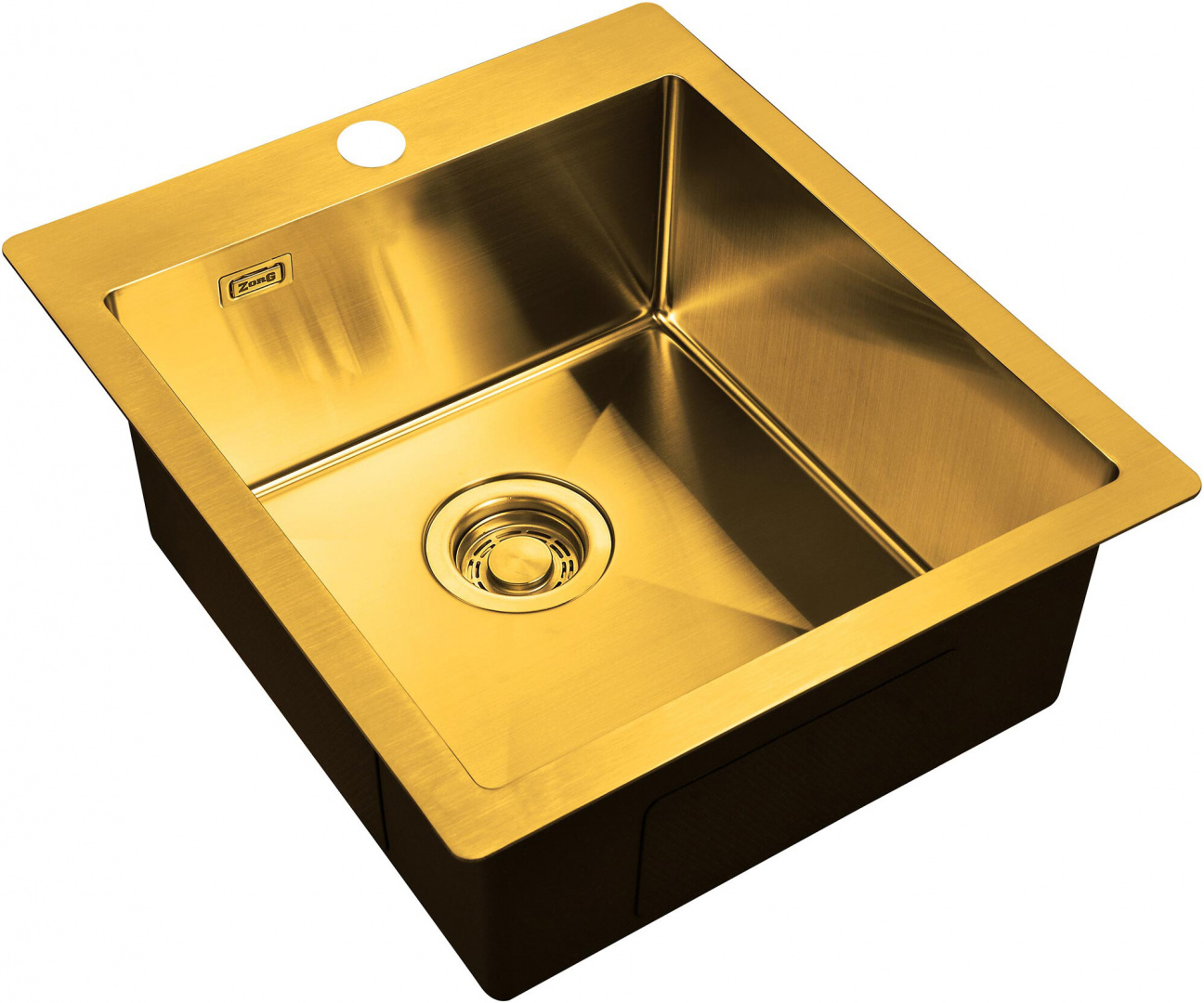 Мойка кухонная ZorG Light ZL R 450510 BRONZE из нержавеющей стали, бронза