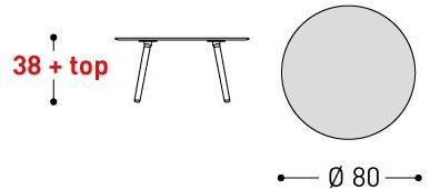 Varaschin Круглый журнальный столик из HPL Emma 236t - Вид №9