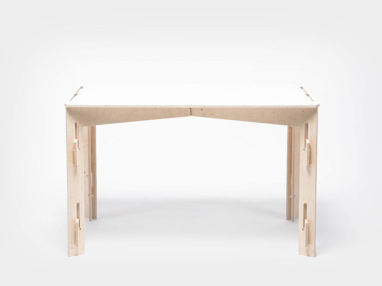 Прямоугольный рабочий стол из березы с системой люверсов Esposit Karya ARCH-00062413 - Вид №1