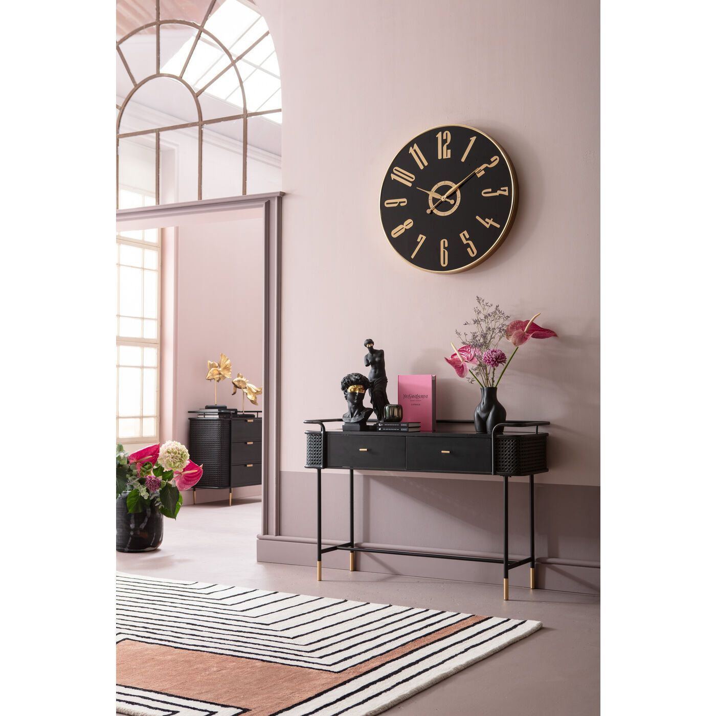 Прямоугольная консоль из стали и дерева с ящиками KARE Design забор ARCH-00102200 - Вид №4