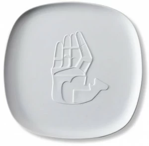 Cassina Квадратный поднос из фарфора Gnr collection chandigarh Gnr 30