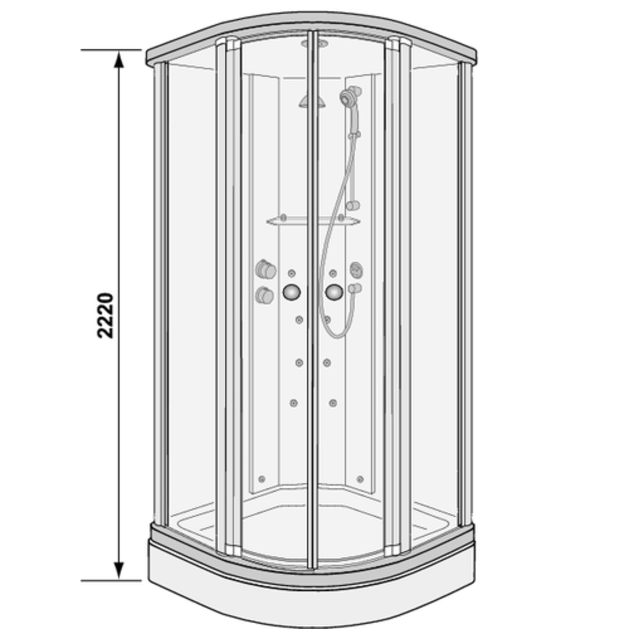 195.65000 Duscho Live Spot Collection паровая душевая кабина Duscholux 45916 - Вид №1