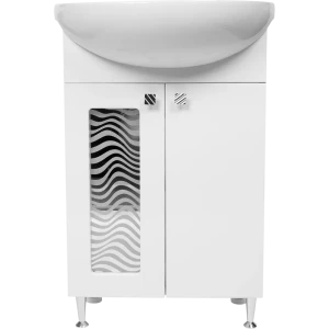 Тумба под раковину напольная «Мальта» 55 см цвет белый