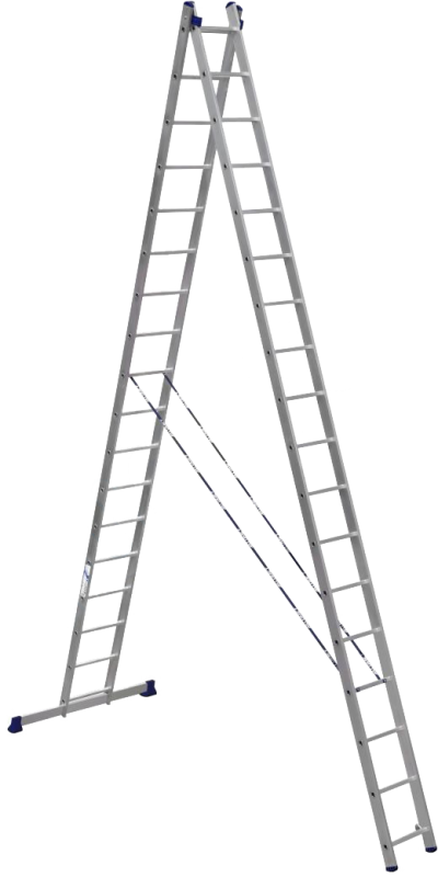 Алюминиевая двухсекционная универсальная лестница HS2 6217